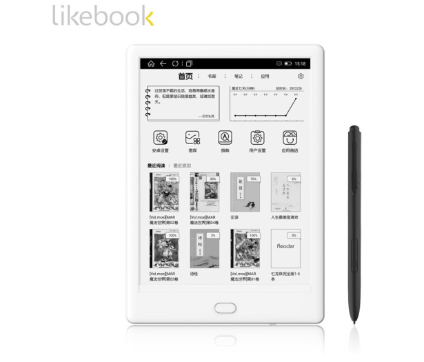 博阅 Likebook Muses7.8英寸电子书阅读器手写绘画墨水屏电纸书电子纸阅读器智能办公本 白色 标配版