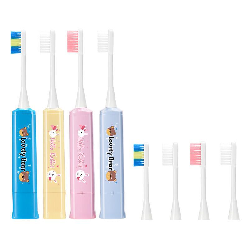 儿童牙刷电动干电池成人牙刷可爱迷你型儿童电动旅行牙刷