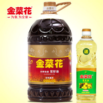 金菜花小榨浓香菜籽油5L