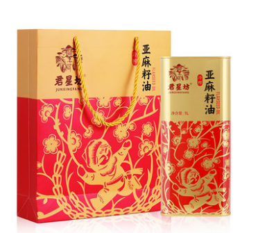 君星坊亚麻籽油马口铁（冷榨）1L