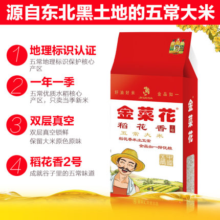 金菜花稻花香2号米1kg