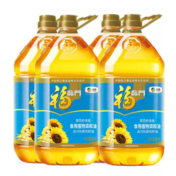 福临门 葵花籽清香食用植物调和油5L*4箱装