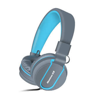 纽曼 T12 头戴线控蓝牙耳机 1.2m 灰蓝色