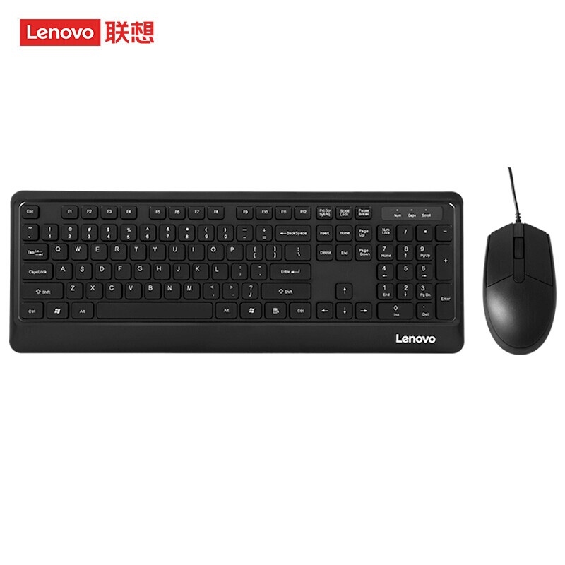 联想（lenovo）有线键盘鼠标套装 键盘 键鼠套装 办公鼠标键盘套装 KM102键盘 电脑键盘笔记本键盘