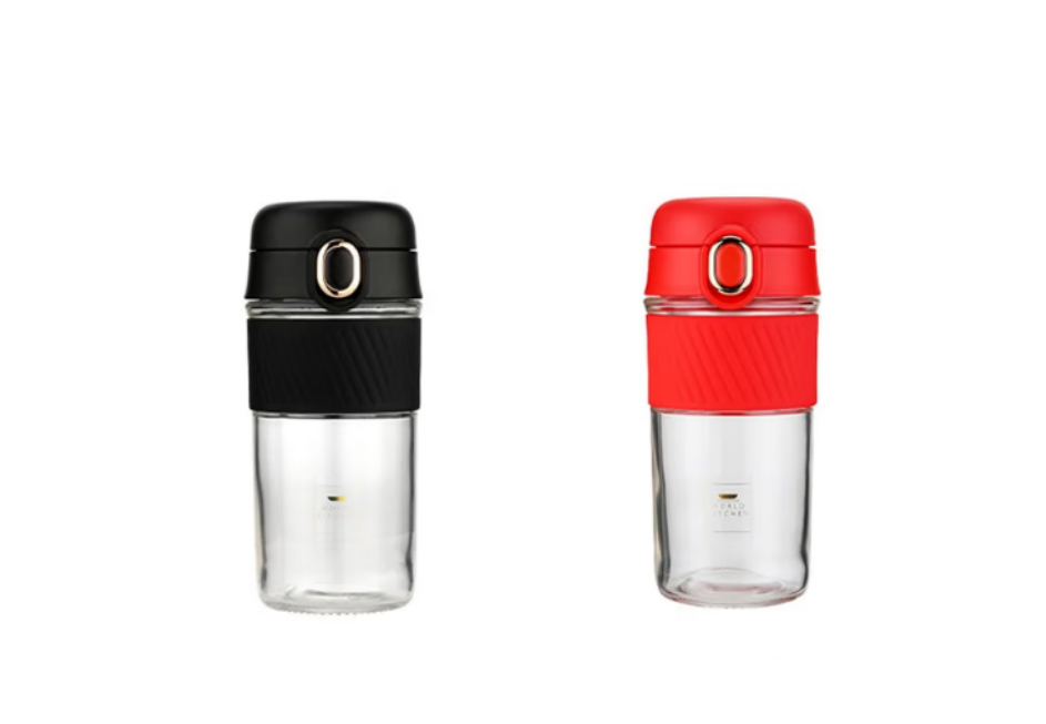 康宁玻璃弹跳杯420ml 红.黑 420ML