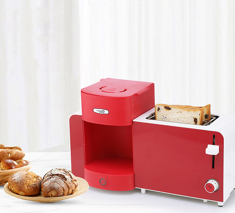 LOCK&LOCK EJB327RED 二合一早餐机(多士炉、咖啡机)