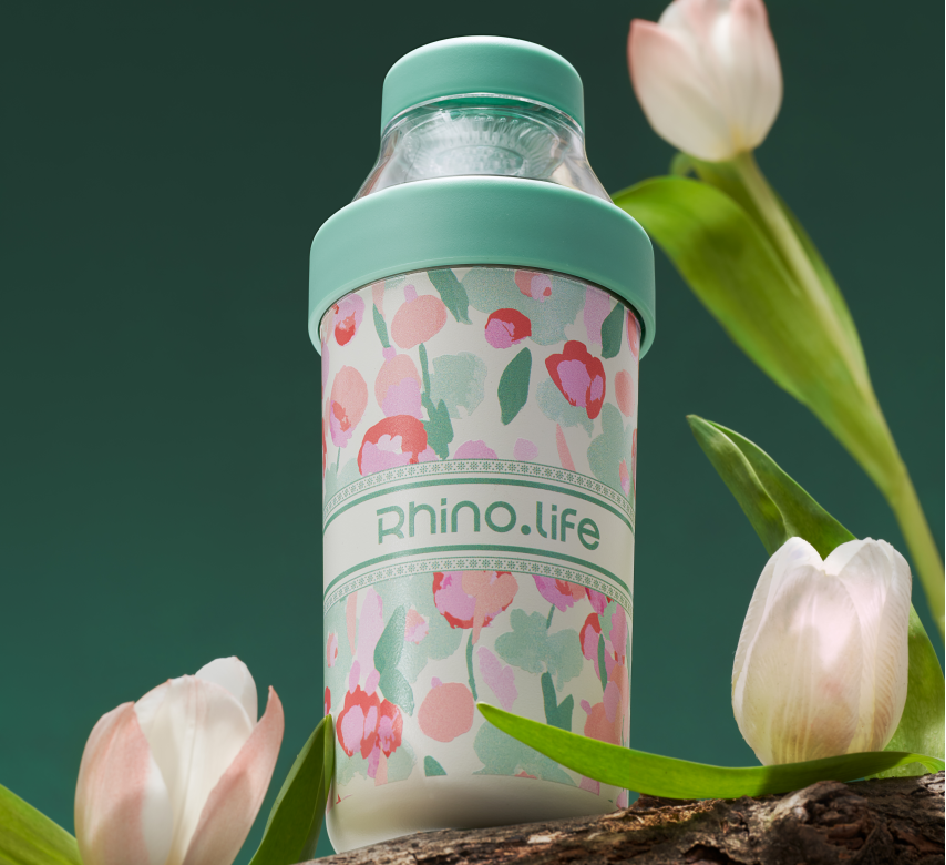 独角犀Rhinolife 【花期如梦】系列  茶水分离杯 郁金香 400ML