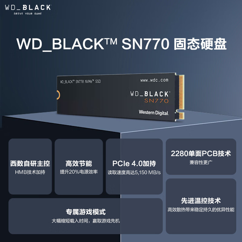 西部数据（Western Digital）500G SSD固态硬盘
